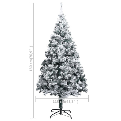 Kunstkerstboom met sneeuw 180 cm groen - AllerleiShop