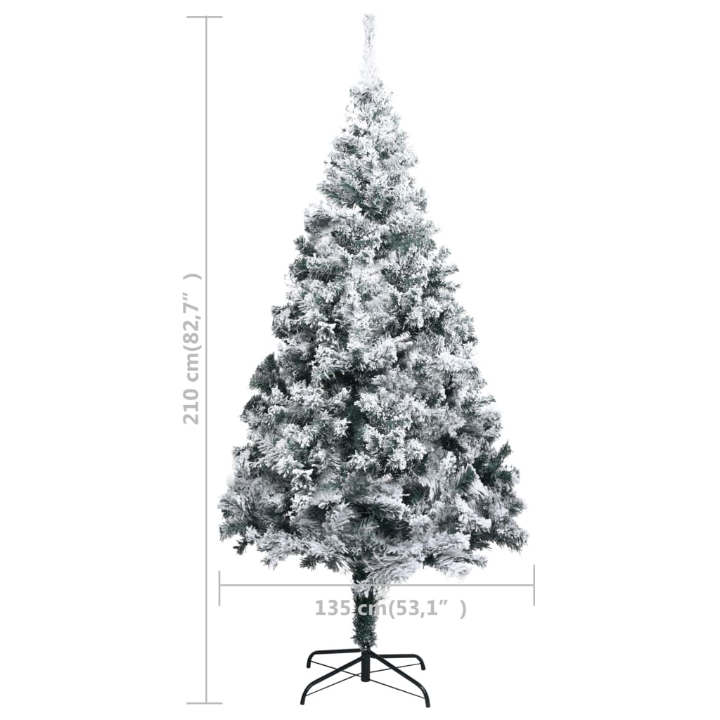 Kunstkerstboom met sneeuw 210 cm groen - AllerleiShop