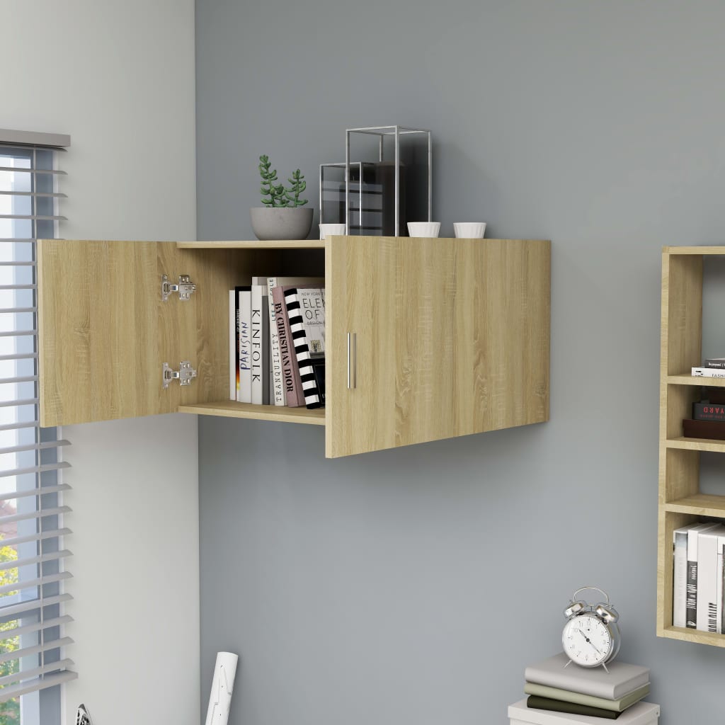 Hangkast 80x39x40 cm bewerkt hout sonoma eikenkleurig - AllerleiShop