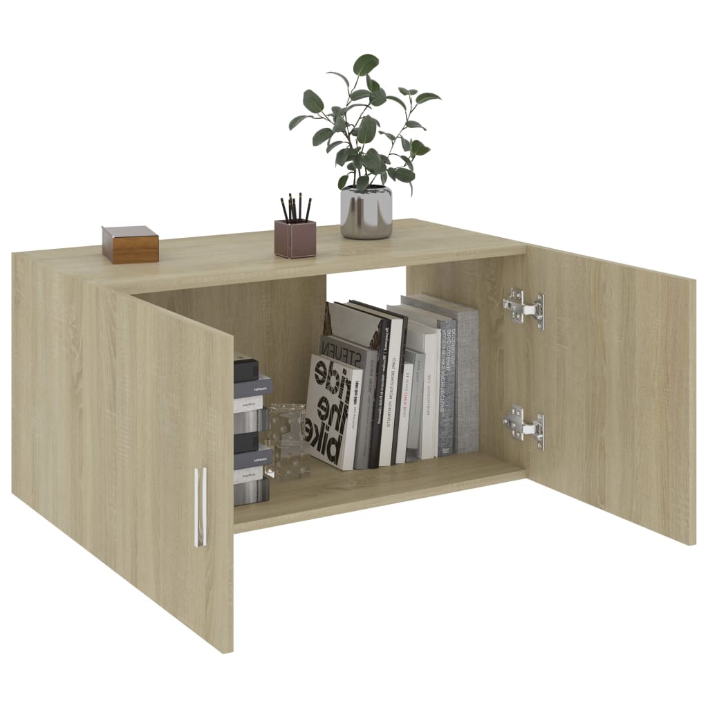 Hangkast 80x39x40 cm bewerkt hout sonoma eikenkleurig - AllerleiShop