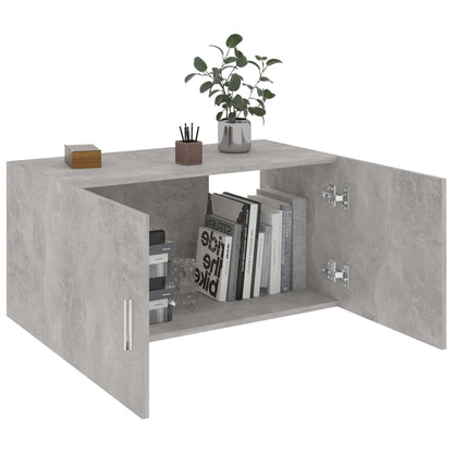 Hangkast 80x39x40 cm bewerkt hout betongrijs - AllerleiShop