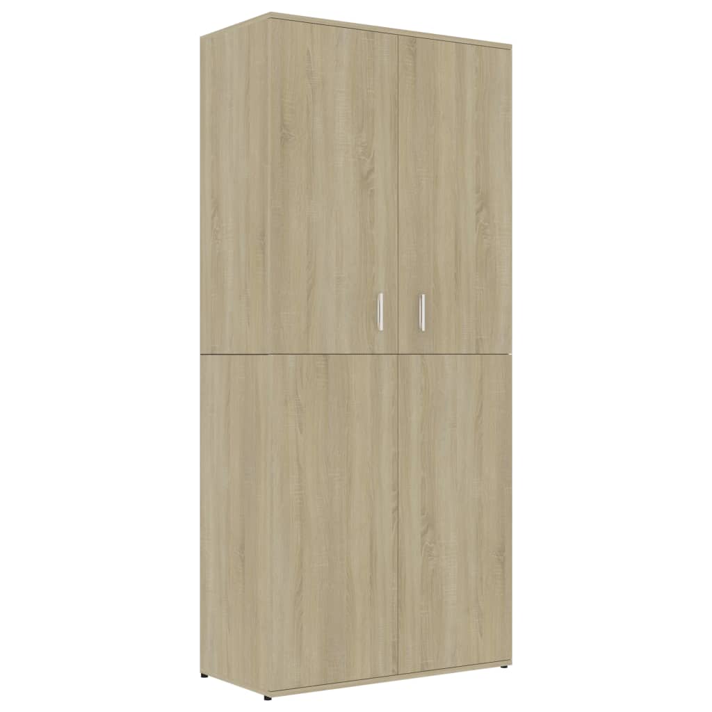 Schoenenkast 80x39x178 cm bewerkt hout sonoma eikenkleurig