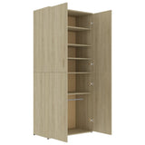 Schoenenkast 80x39x178 cm bewerkt hout sonoma eikenkleurig