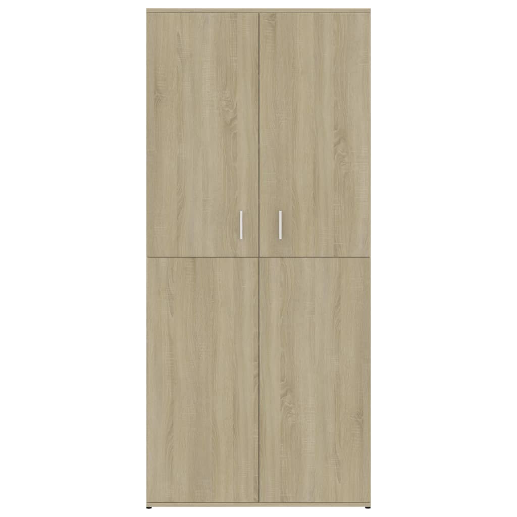 Schoenenkast 80x39x178 cm bewerkt hout sonoma eikenkleurig