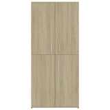 Schoenenkast 80x39x178 cm bewerkt hout sonoma eikenkleurig