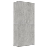 Schoenenkast 80x39x178 cm bewerkt hout betongrijs - AllerleiShop