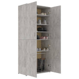 Schoenenkast 80x39x178 cm bewerkt hout betongrijs - AllerleiShop