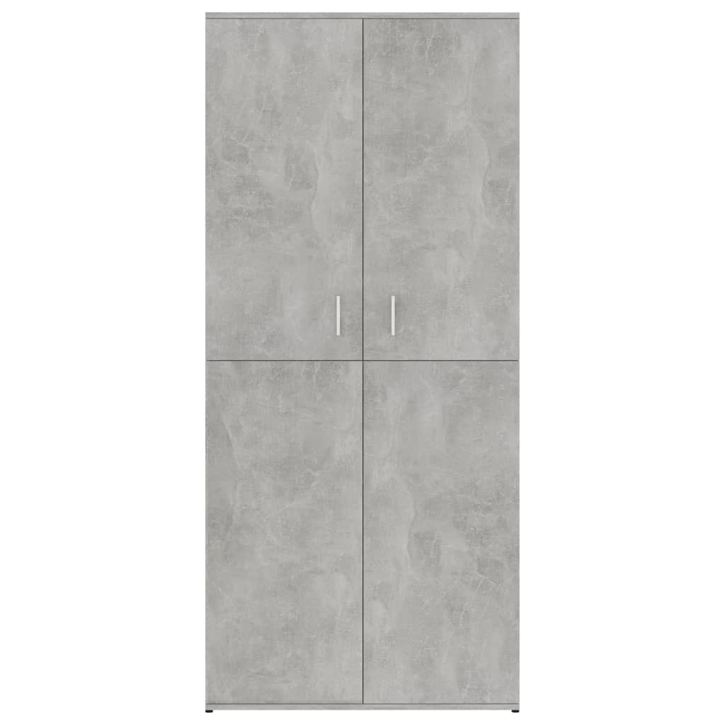 Schoenenkast 80x39x178 cm bewerkt hout betongrijs - AllerleiShop