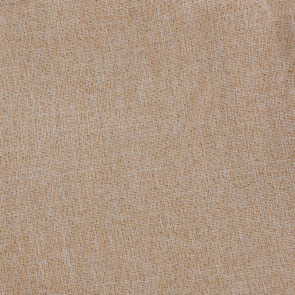 Gordijnen linnen-look verduisterend ogen 2 st 140x225 cm beige - AllerleiShop