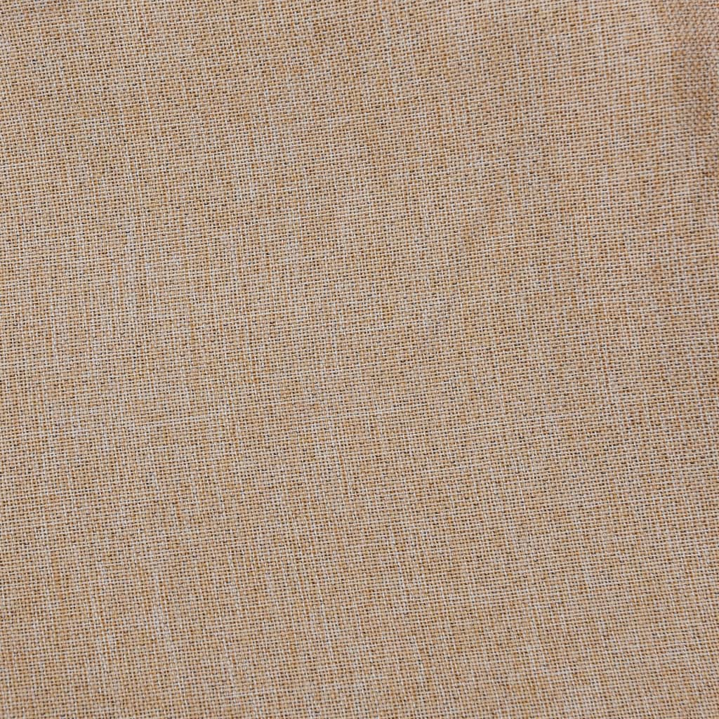 Gordijnen linnen-look verduisterend haken 2 st 140x175 cm beige - AllerleiShop