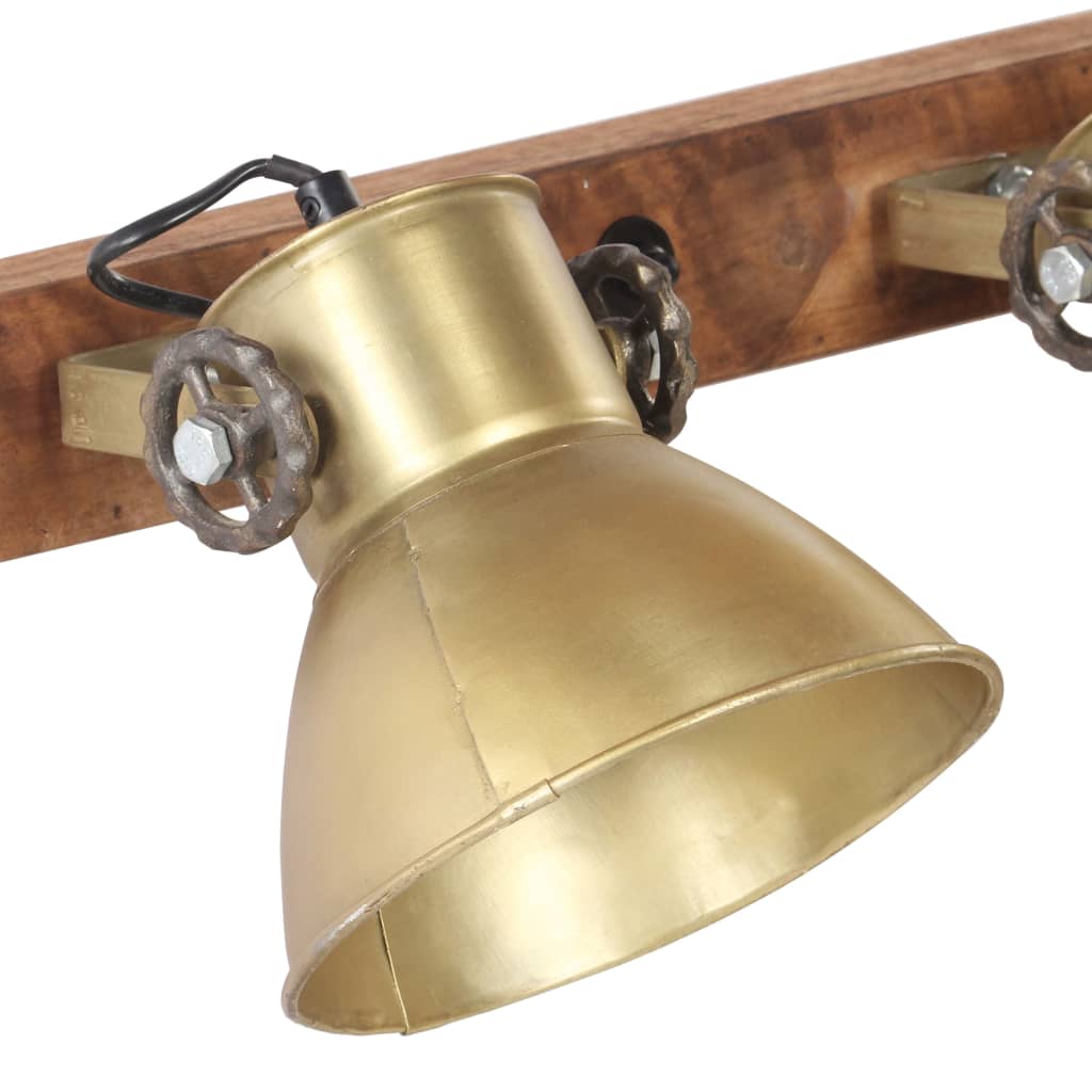 Wandlamp industrieel E27 65x25 cm messingkleurig - AllerleiShop