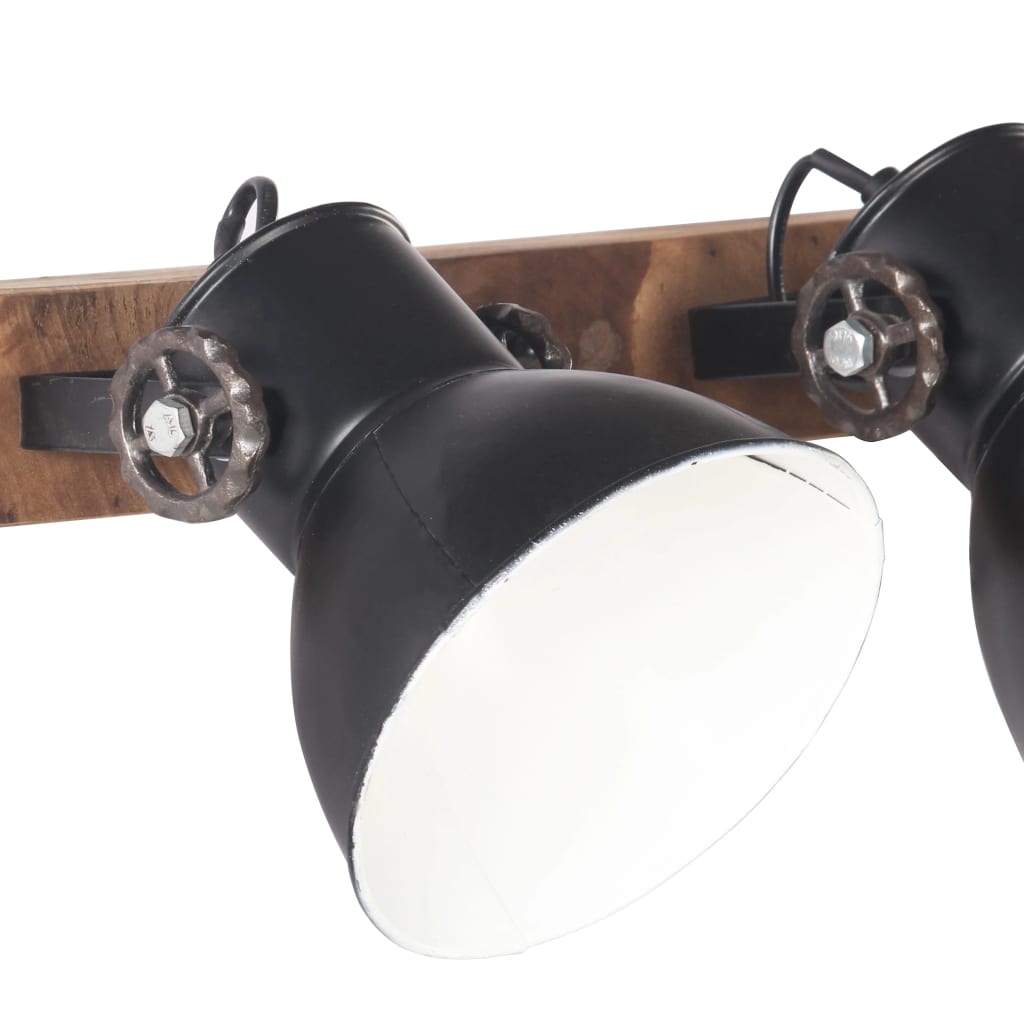 Wandlamp industrieel E27 90x25 cm zwart - AllerleiShop