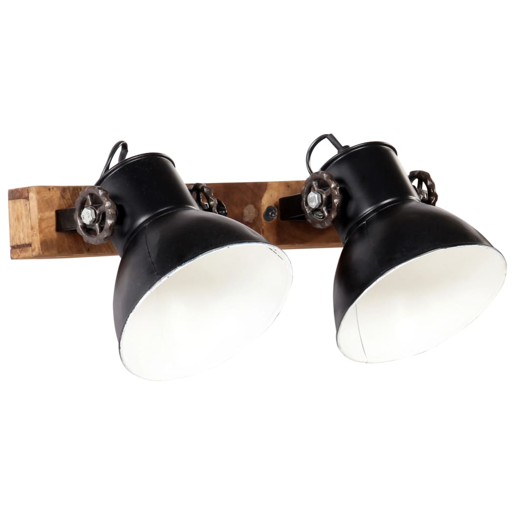 Wandlamp industrieel E27 45x25 cm zwart - AllerleiShop