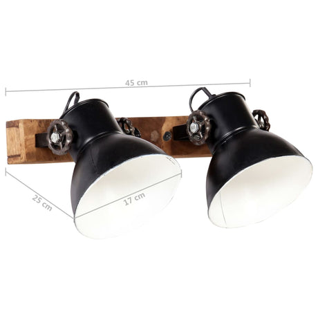 Wandlamp industrieel E27 45x25 cm zwart - AllerleiShop