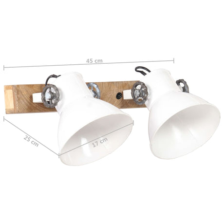 Wandlamp industrieel E27 45x25 cm wit - AllerleiShop