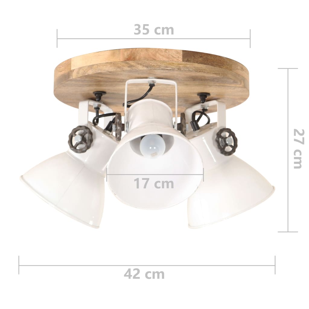 Plafondlamp industrieel 25 W E27 42x27 cm wit - AllerleiShop