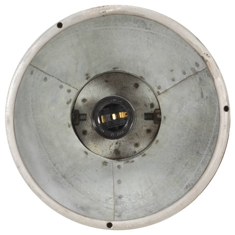 Plafondlamp industrieel E27 mangohout zilverkleurig - AllerleiShop