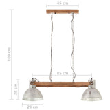 Hanglamp industrieel 25 W E27 109 cm zilverkleurig - AllerleiShop