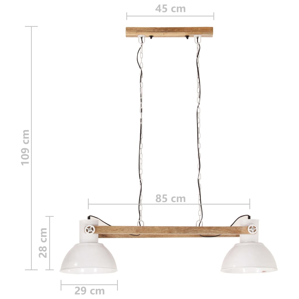 Hanglamp industrieel 25 W E27 109 cm wit - AllerleiShop