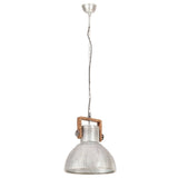 Hanglamp industrieel rond 25 W E27 40 cm zilverkleurig