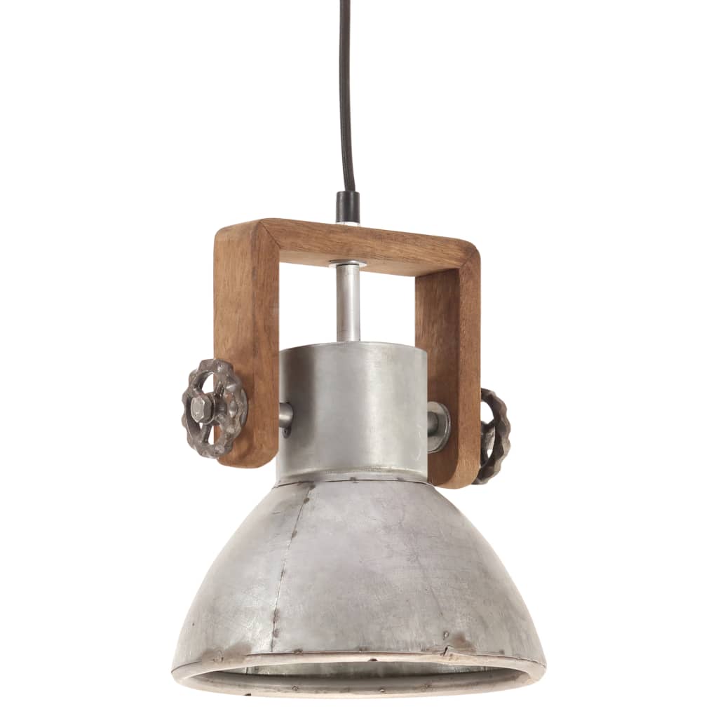 Hanglamp industrieel rond 25 W E27 19 cm zilverkleurig - AllerleiShop