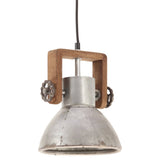 Hanglamp industrieel rond 25 W E27 19 cm zilverkleurig - AllerleiShop