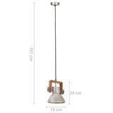 Hanglamp industrieel rond 25 W E27 19 cm zilverkleurig - AllerleiShop