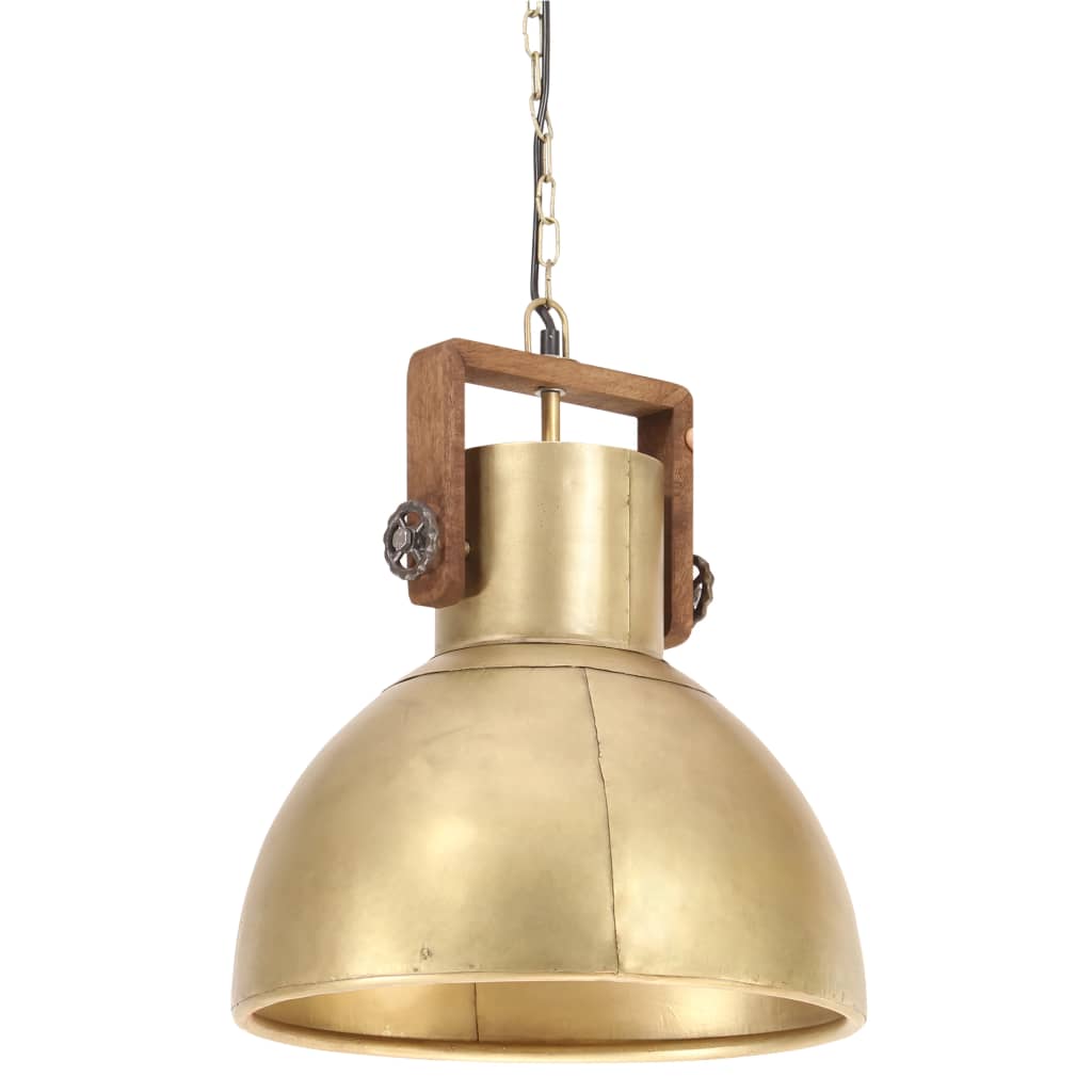 Hanglamp industrieel rond 25 W E27 40 cm messingkleurig - AllerleiShop