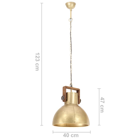 Hanglamp industrieel rond 25 W E27 40 cm messingkleurig - AllerleiShop