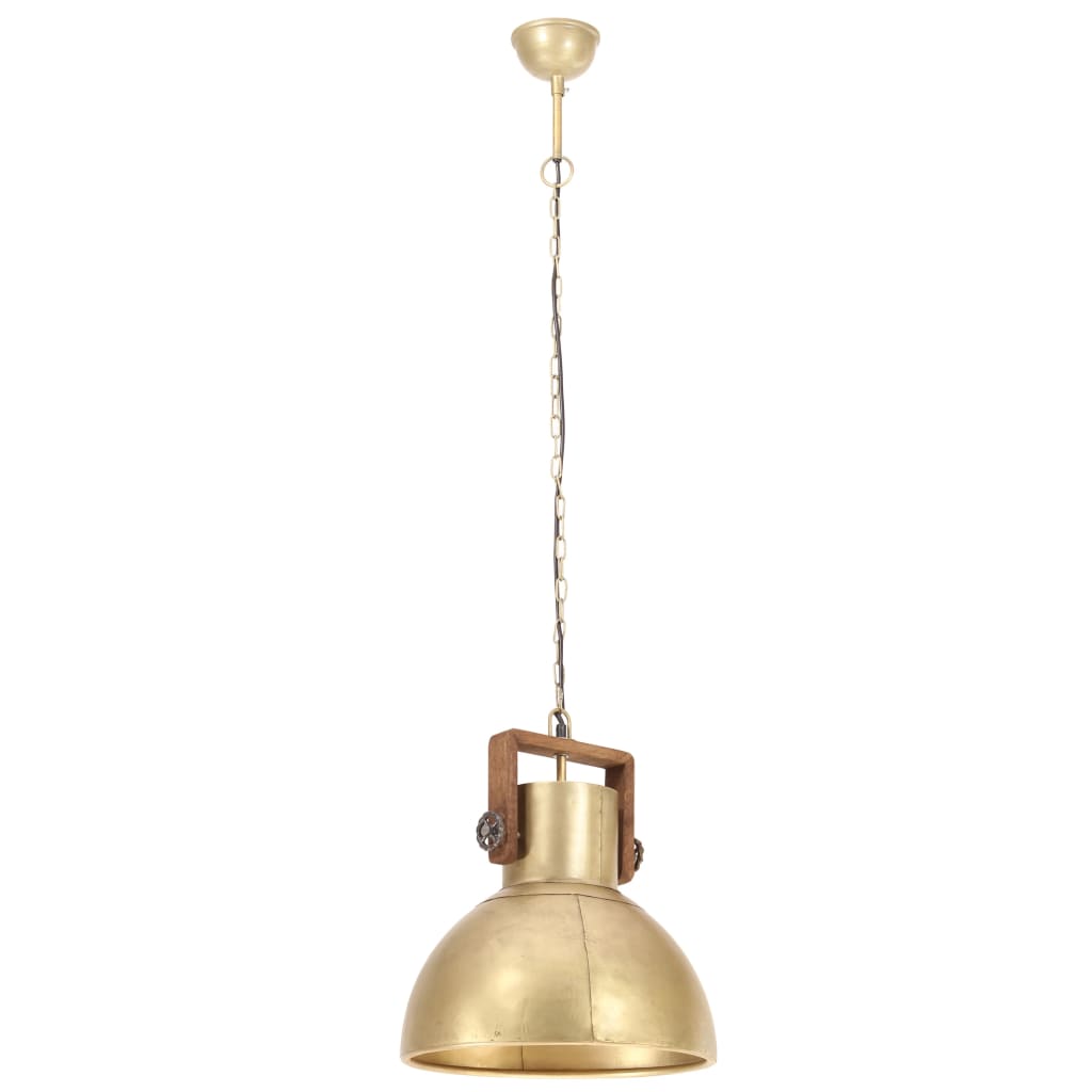 Hanglamp industrieel rond 25 W E27 40 cm messingkleurig - AllerleiShop