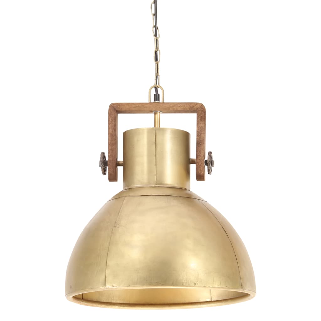 Hanglamp industrieel rond 25 W E27 40 cm messingkleurig - AllerleiShop