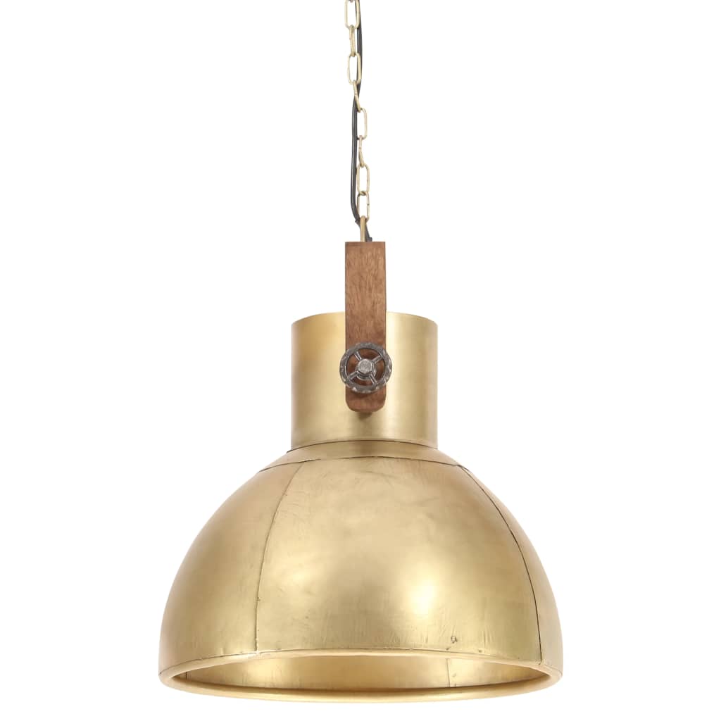 Hanglamp industrieel rond 25 W E27 40 cm messingkleurig - AllerleiShop