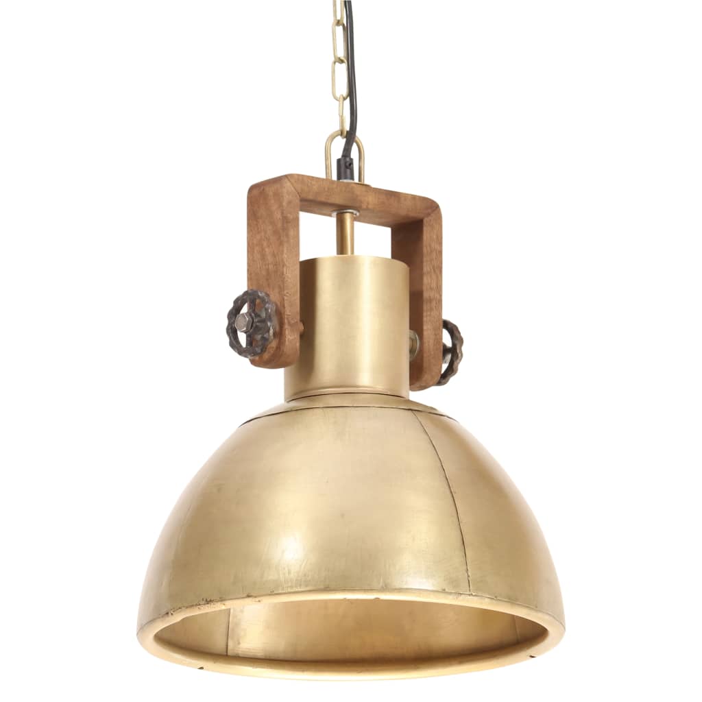 Hanglamp industrieel rond 25 W E27 30 cm messingkleurig - AllerleiShop