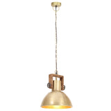 Hanglamp industrieel rond 25 W E27 30 cm messingkleurig - AllerleiShop