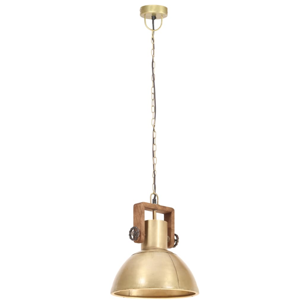 Hanglamp industrieel rond 25 W E27 30 cm messingkleurig - AllerleiShop