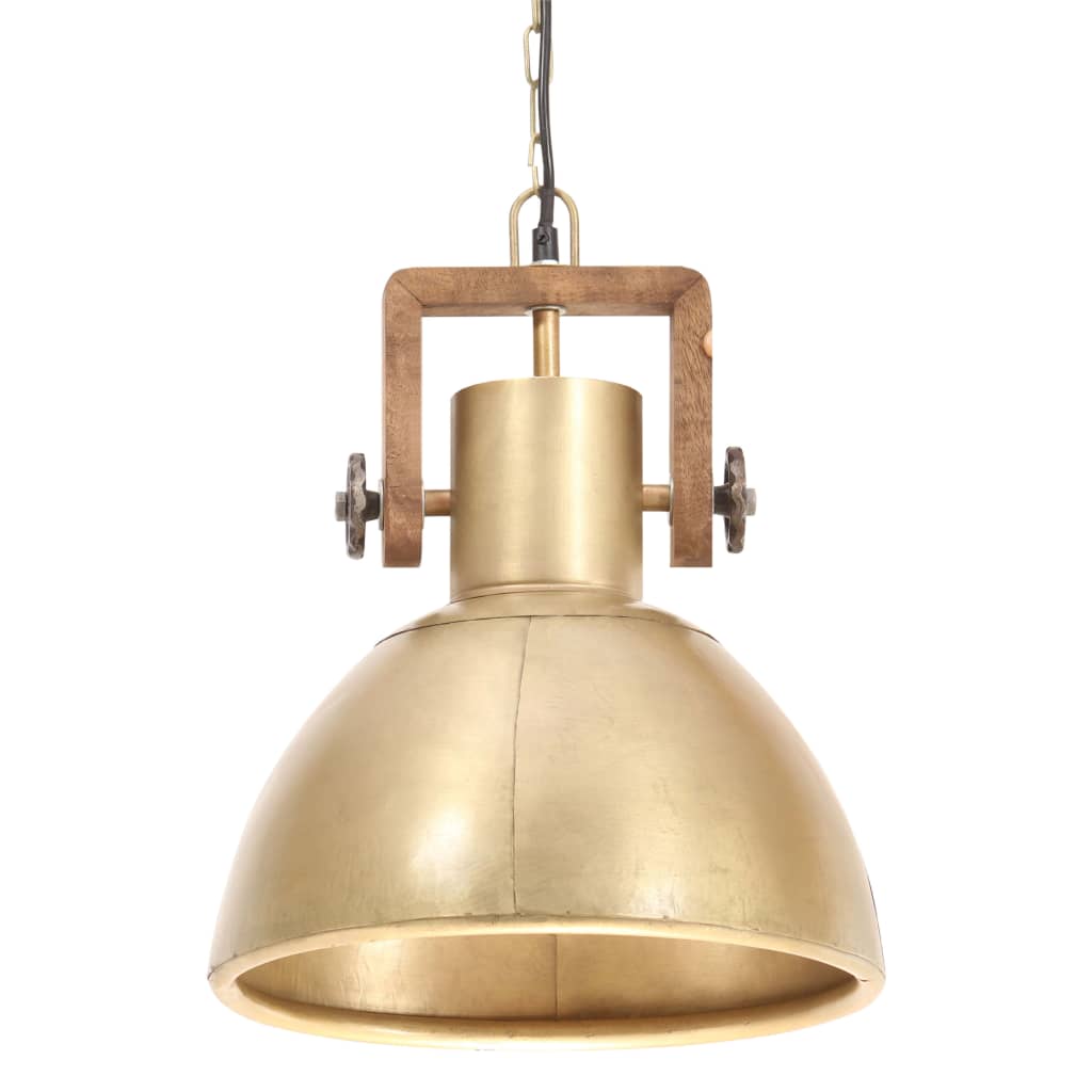 Hanglamp industrieel rond 25 W E27 30 cm messingkleurig - AllerleiShop