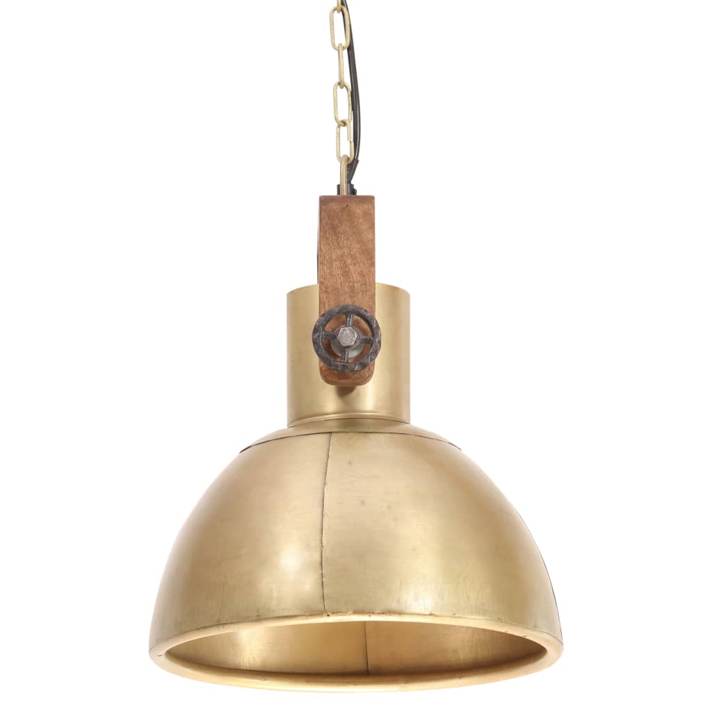 Hanglamp industrieel rond 25 W E27 30 cm messingkleurig - AllerleiShop