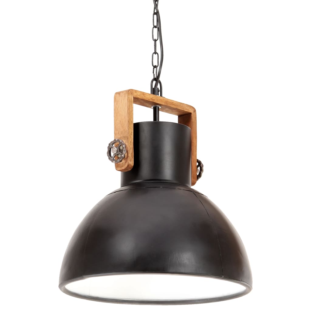 Hanglamp industrieel rond 25 W E27 40 cm zwart - AllerleiShop