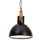 Hanglamp industrieel rond 25 W E27 30 cm zwart