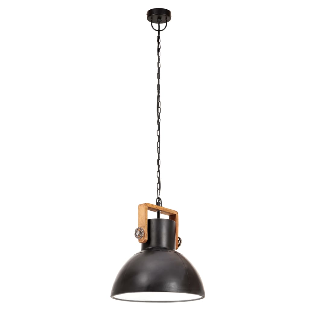 Hanglamp industrieel rond 25 W E27 30 cm zwart