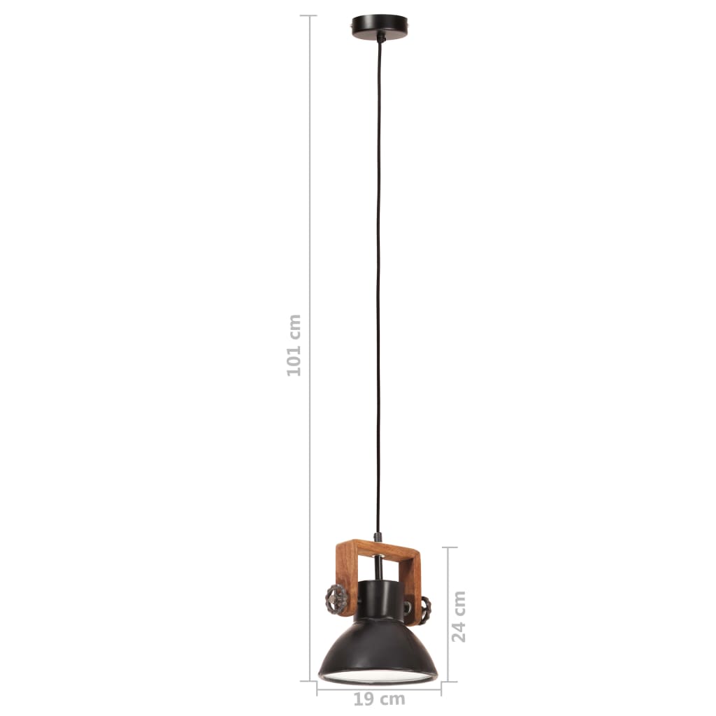 Hanglamp industrieel rond 25 W E27 19 cm zwart - AllerleiShop