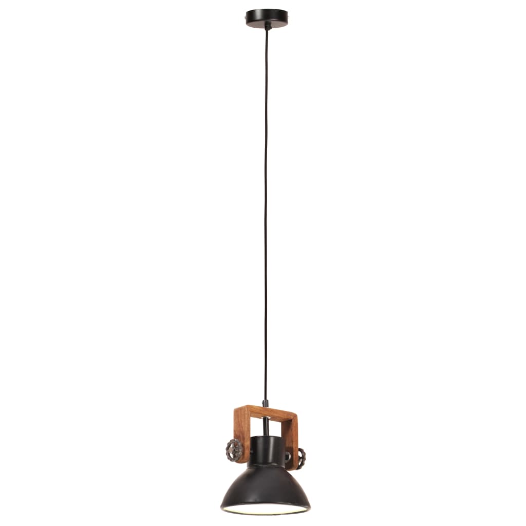 Hanglamp industrieel rond 25 W E27 19 cm zwart - AllerleiShop