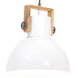 Hanglamp industrieel rond 25 W E27 40 cm wit - AllerleiShop