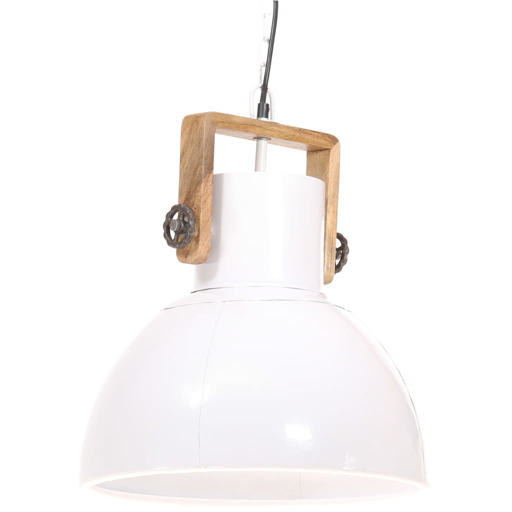 Hanglamp industrieel rond 25 W E27 40 cm wit - AllerleiShop