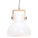 Hanglamp industrieel rond 25 W E27 40 cm wit - AllerleiShop