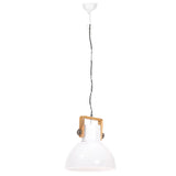 Hanglamp industrieel rond 25 W E27 40 cm wit - AllerleiShop