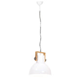 Hanglamp industrieel rond 25 W E27 40 cm wit - AllerleiShop