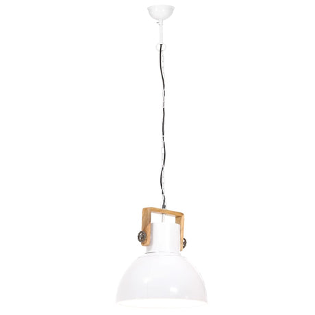 Hanglamp industrieel rond 25 W E27 40 cm wit - AllerleiShop