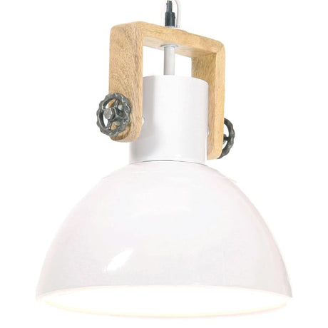 Hanglamp industrieel rond 25 W E27 30 cm wit - AllerleiShop