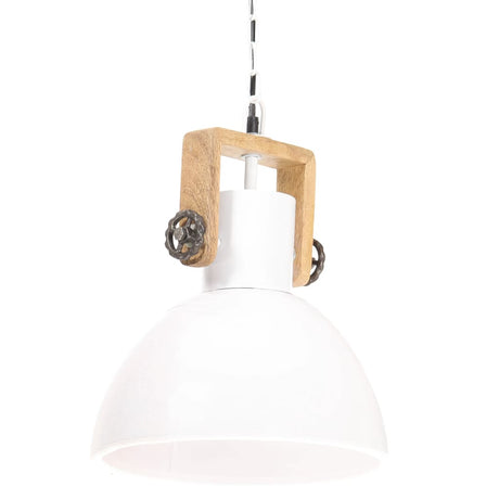 Hanglamp industrieel rond 25 W E27 30 cm wit - AllerleiShop